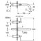 Grohe 3-Loch-WT-Batterie ATRIO FMS, Ausladung 180mm warm sunset