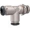 RIEGLER T-Steckverschraubung AG 1/4 f.Schlauch-AD.8mm, MS vern. l-Form, drehb.