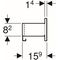 Geberit Wand-Board ACANTO 450x148x159mm matt lava, Front Glas lava