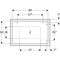 Geberit Lichtspiegel CITTERIO 884x584 x14mm, 22 W Rahmen graubraun