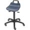Drehhocker m.Rollen PU-Schaum blau Sitz-H.520-710mm