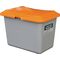 Streugutbehälter L890xB600xH640mm 200l GFK grau/orange o.Entnahmeöffnung CEMO