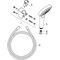 HG Brauseset CROMA SELECT E VARIO Isiflex Brauseschlauch 1600mm weiß/chrom