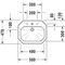 Duravit Einbauwaschtisch 1930 m ÜL HLB 580x470mm 1 Hahnloch weiß WG