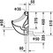 Duravit Urinal JIM 345x350mm Zul von oben ohne Fliege weiß