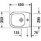 Duravit Wand-Bidet D-CODE COMPACT m ÜL HLB 350x480mm 1 Hahnloch weiß