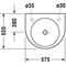 Duravit Waschtisch ARCHITEC o ÜL m HLB 575x520mm 1 HL links weiß