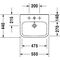 Duravit Waschtisch DURASTYLE m ÜL HLB 550x440mm 1 Hahnloch weiß WG