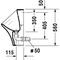 Duravit Urinal DURASTYLE RIMLESS 300x340mm Zul v hinten ohne Fliege weiß