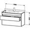 Duravit Waschtischunterbau DURASTYLE 470x1000x618mm europ. Eiche/weiß matt