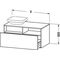Duravit Waschtischunterbau DURASTYLE 550x1000x500mm Auss re eur. Eiche/weiß m