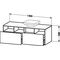 Duravit Waschtischunterbau DURASTYLE 550x1400x500mm Auss re Kast. dunkel/weiß
