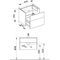 Keuco Waschtischunterbau ROYAL REFLEX 646x450x487mm magnolie