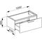 Keuco Waschtischunterbau ROYAL 60 1050x400x535mm we glanz