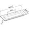Keuco Keramik-Doppelwaschtisch ROYAL 60 1409x17x538mm m 2x1L-Boh we
