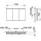 Keuco Spiegelschrank ROYAL MODULAR 2.0 Breite 1100mm Höhe 700mm Tiefe 120mm