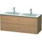 Duravit Waschtischunterbau BRIOSO 553x1290x479mm Griffe chr europ. eiche