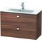 Duravit WT-Unterbau BRIOSO COMPACT Griffe chr 553x820x389mm nussbaum natur