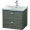 Duravit Waschtischunterbau BRIOSO Griffe chrom 561x620x479mm pine terra
