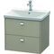 Duravit Waschtischunterbau BRIOSO Griffe chrom 561x620x479mm leinen