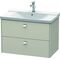 Duravit Waschtischunterbau BRIOSO Griffe chrom 561x820x479mm taupe matt