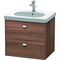 Duravit Waschtischunterbau BRIOSO Griffe chr 563x620x469mm nussbaum natur