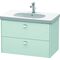 Duravit Waschtischunterbau BRIOSO Griffe chr 563x820x469mm lichtblau matt