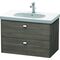 Duravit Waschtischunterbau BRIOSO Griffe chrom 563x820x469mm pine terra