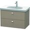 Duravit Waschtischunterbau BRIOSO Griffe chrom 563x820x469mm leinen