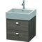 Duravit Waschtischunterbau BRIOSO Griffe chrom 442x484x459mm pine terra