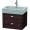 Duravit Waschtischunterbau BRIOSO Griffe chr 442x584x459mm kastanie dunkel