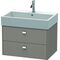 Duravit Waschtischunterbau BRIOSO Griffe chrom 442x684x459mm basalt matt