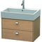 Duravit Waschtischunterbau BRIOSO Griffe chr 442x684x459mm europ. eiche