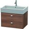Duravit Waschtischunterbau BRIOSO Griffe chr 442x684x459mm nussbaum natur