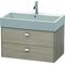 Duravit Waschtischunterbau BRIOSO Griffe chrom 442x784x459mm pine silver