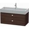 Duravit Waschtischunterbau BRIOSO Griffe chr 442x984x459mm kastanie dunkel