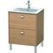 Duravit Waschtischunterbau BRIOSO Griffe chr 683x620x479mm europ. eiche
