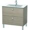 Duravit Waschtischunterbau BRIOSO Griffe chrom 683x820x479mm pine silver
