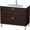 Duravit Waschtischunterbau BRIOSO Griffe chr 683x1020x479mm Kast. dunkel