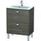 Duravit WT-Unterbau BRIOSO COMPACT Griffe chrom 683x620x389mm pine terra