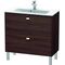 Duravit WT-Unterbau BRIOSO COMPACT Griffe chr 683x820x389mm kastanie dunkel