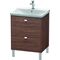 Duravit Waschtischunterbau BRIOSO Griffe chr 691x620x479mm nussbaum dunkel