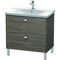 Duravit Waschtischunterbau BRIOSO Griffe chrom 691x820x479mm pine terra