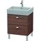 Duravit Waschtischunterbau BRIOSO Griffe chr 570x584x459mm nussbaum dunkel