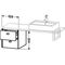 Duravit Konsolenunterschrank BRIOSO Griffe chrom 442x420x480mm graphit matt