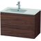 Duravit Waschtischunterbau L-CUBE 550x820x481mm Be links nussbaum dunkel