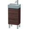 Duravit Waschtischunterbau L-CUBE 582x364x241mm Ans rechts nussbaum dunkel