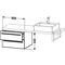 Duravit Konsolenunterschrank X-LARGE 440x600x548mm lichtblau matt