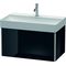 Duravit Waschtischunterbau XSQUARE 397x784x460mm schwarz hochglanz