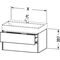 Duravit Waschtischunterbau XSQUARE 397x584x460mm weiß hochglanz